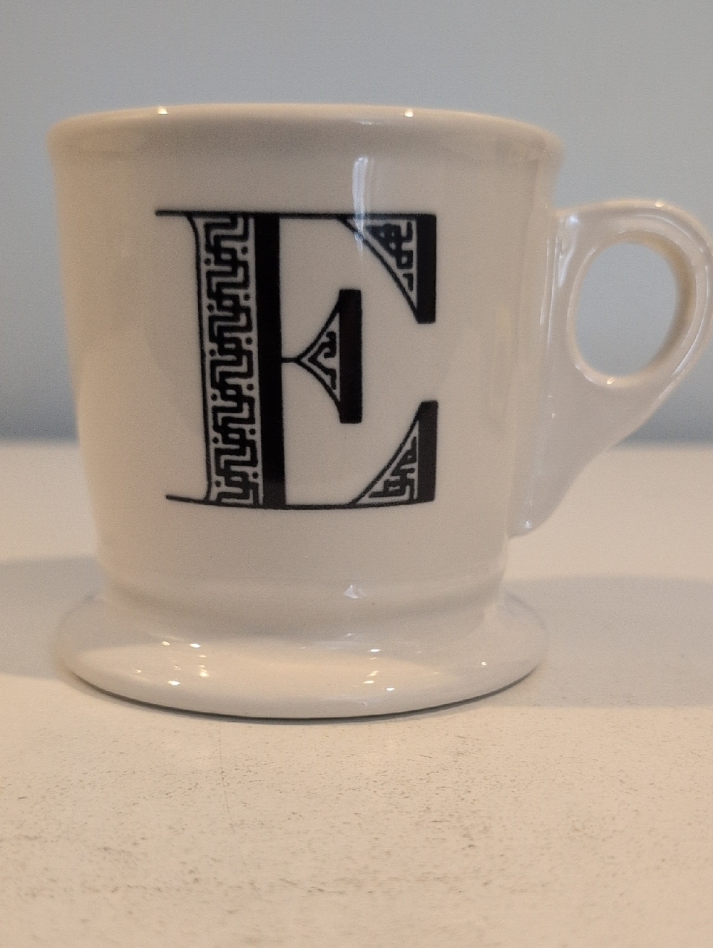 Anthropologie Monogram Letter E 12 Ounce Discontinued Ceramic Mug NWT